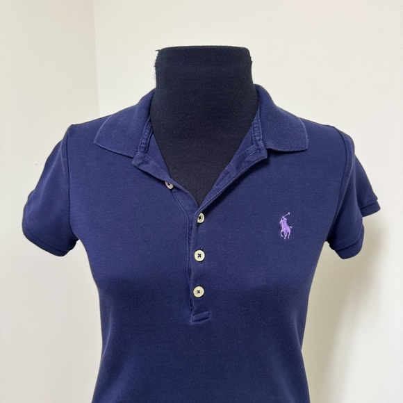 Ralph Lauren Dark Blue Button Down Polo Shirt - Picture 2 of 8